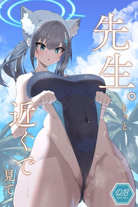 แวะแอบแซ่บ [Ofuro Haitta Erai (Milli)] Sensei Motto Chikaku de Mite Sensei, Please Look At Me Closer (Blue Archive) }