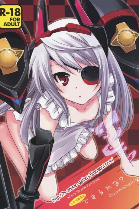 ผ้ากันเปื้อนชวนเสียว (C81) [CHAGASHI SAIBAN (Yamabuki Mook)] Laura Taichou to Dekiru ka na? | Can I Do It With Commander Laura? (Infinite Stratos)